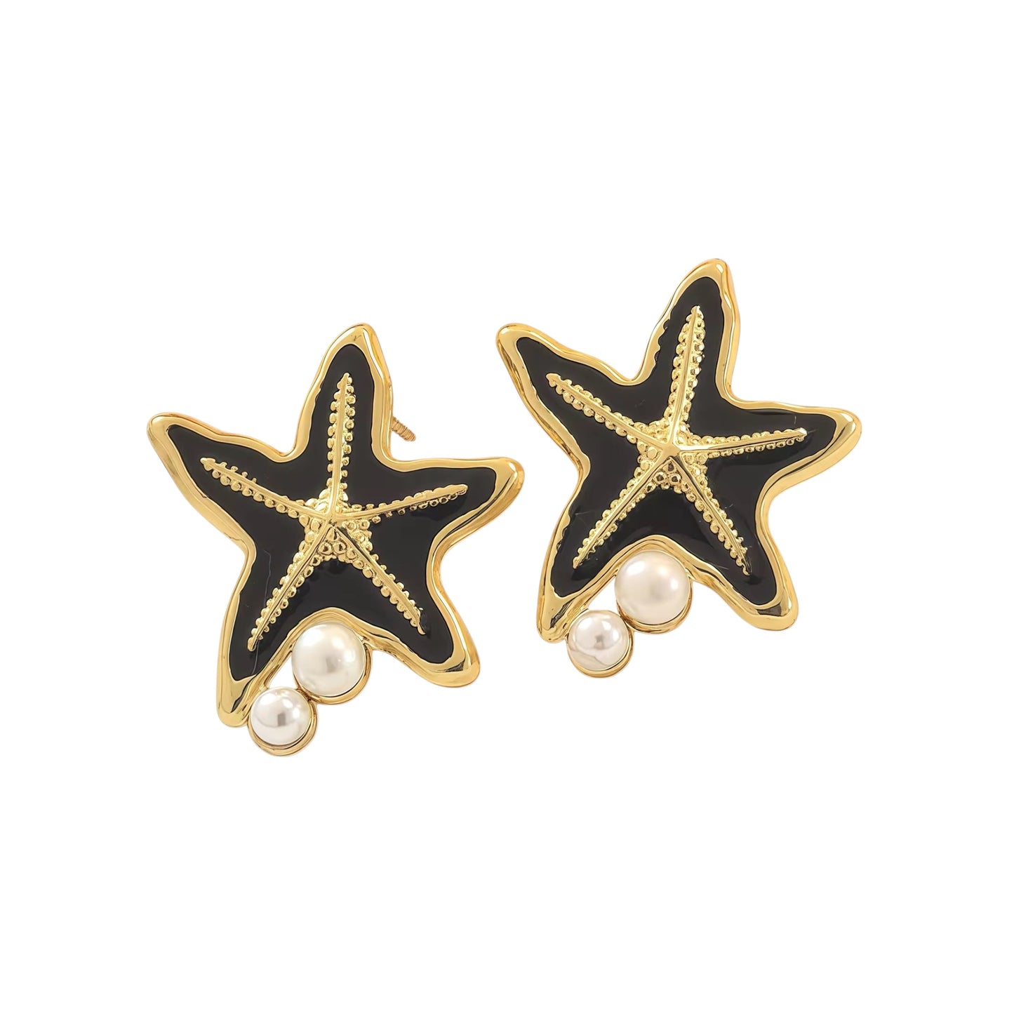 Ocean Star Studs -Black