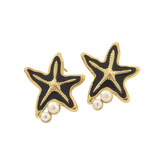 Ocean Star Studs -Black