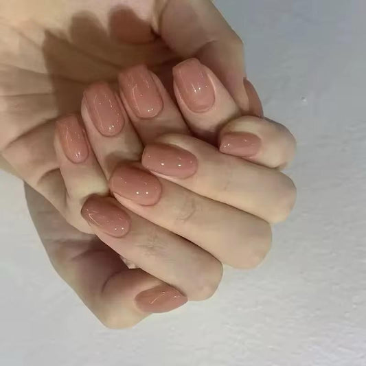 Brown Nude Press On Nails