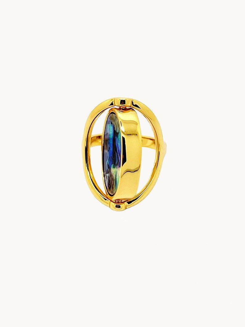 Aurora Reversible Ring -Nacre x Natural Shell