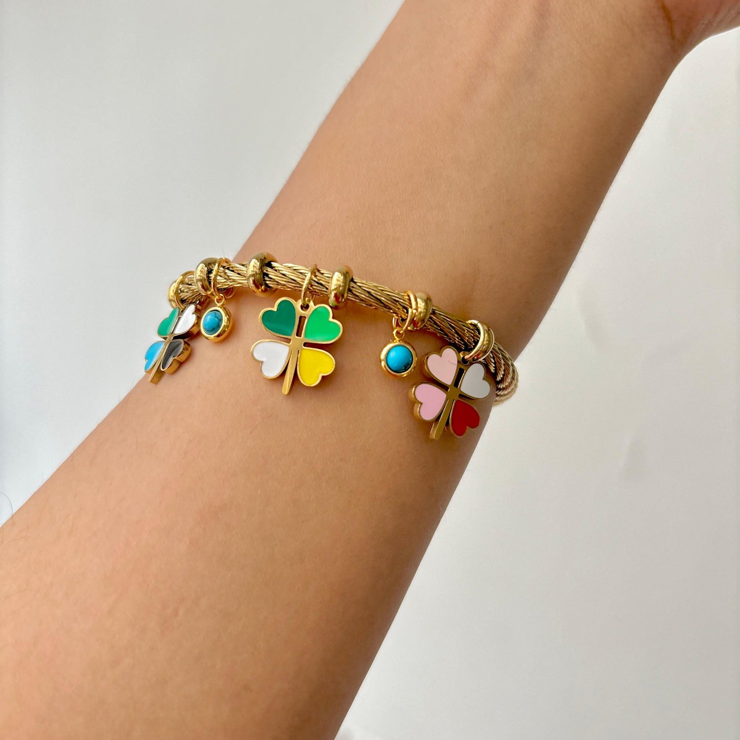 Lucky Leafy Charm Bracelet