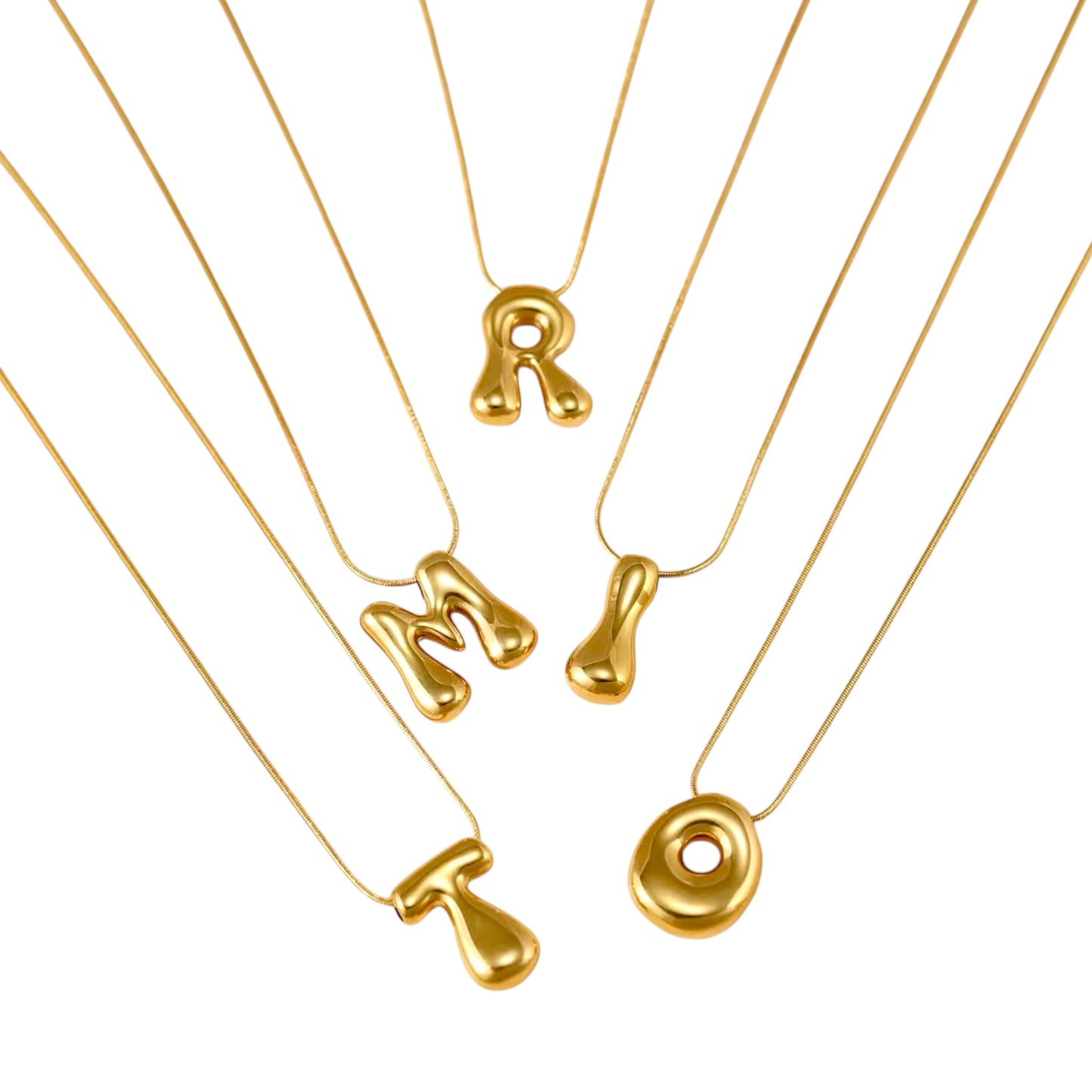 Bubble Initial Necklace