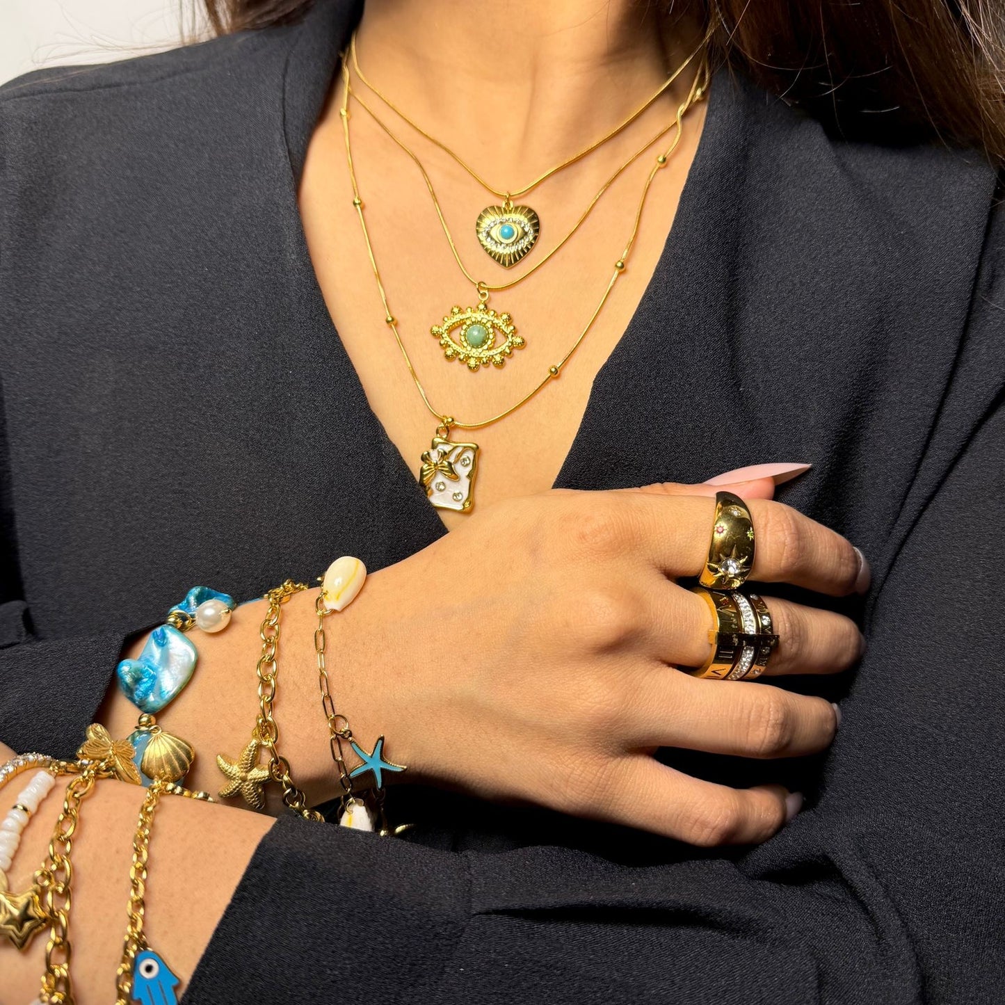 Boho Heart Turquoise Necklace