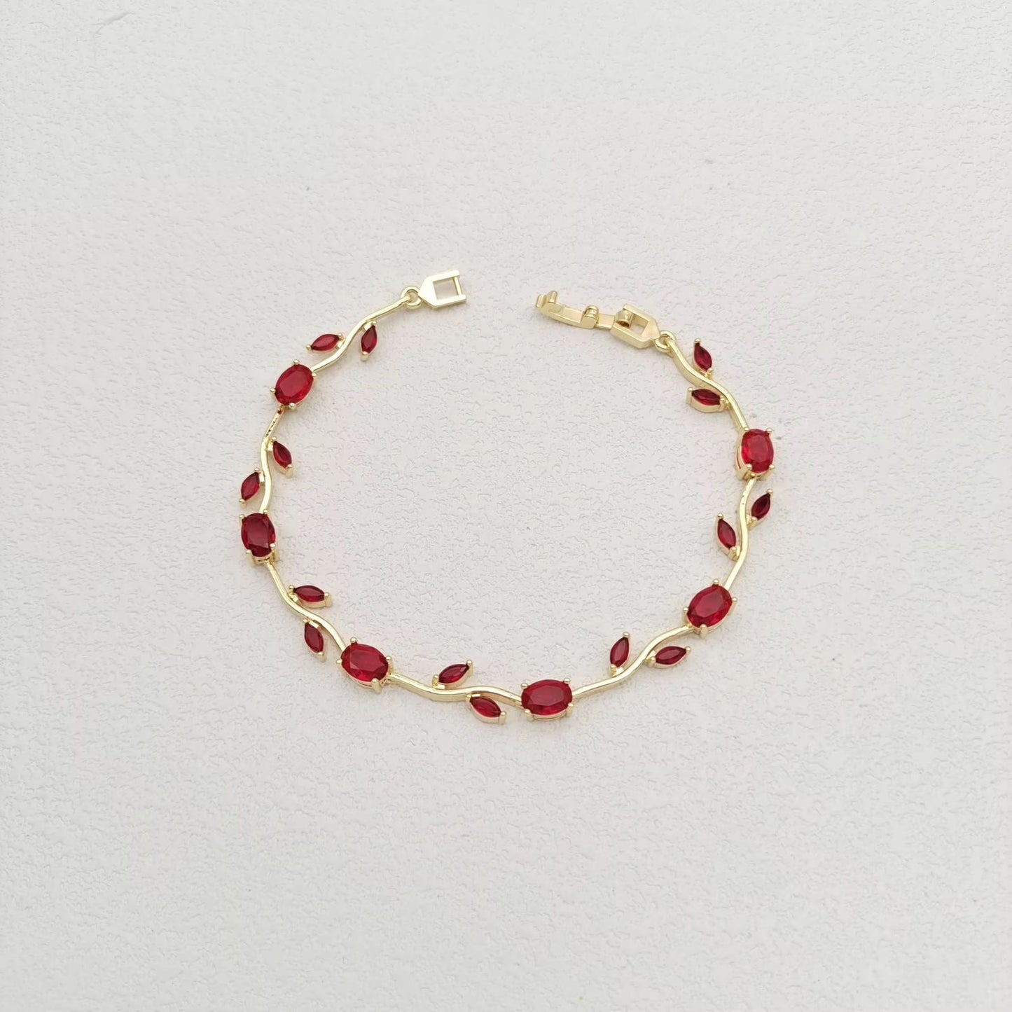 Ruby Rosé Vine Bracelet