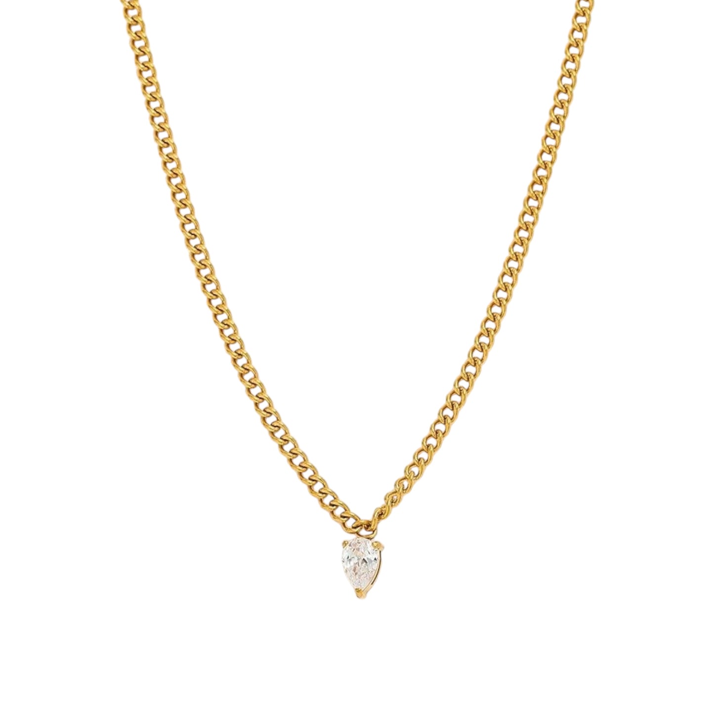 Kaia Necklace-Crystal | 18K