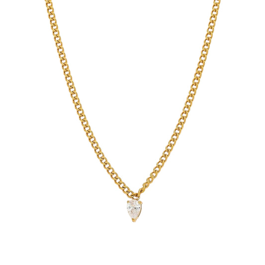 Kaia Necklace-Crystal | 18K