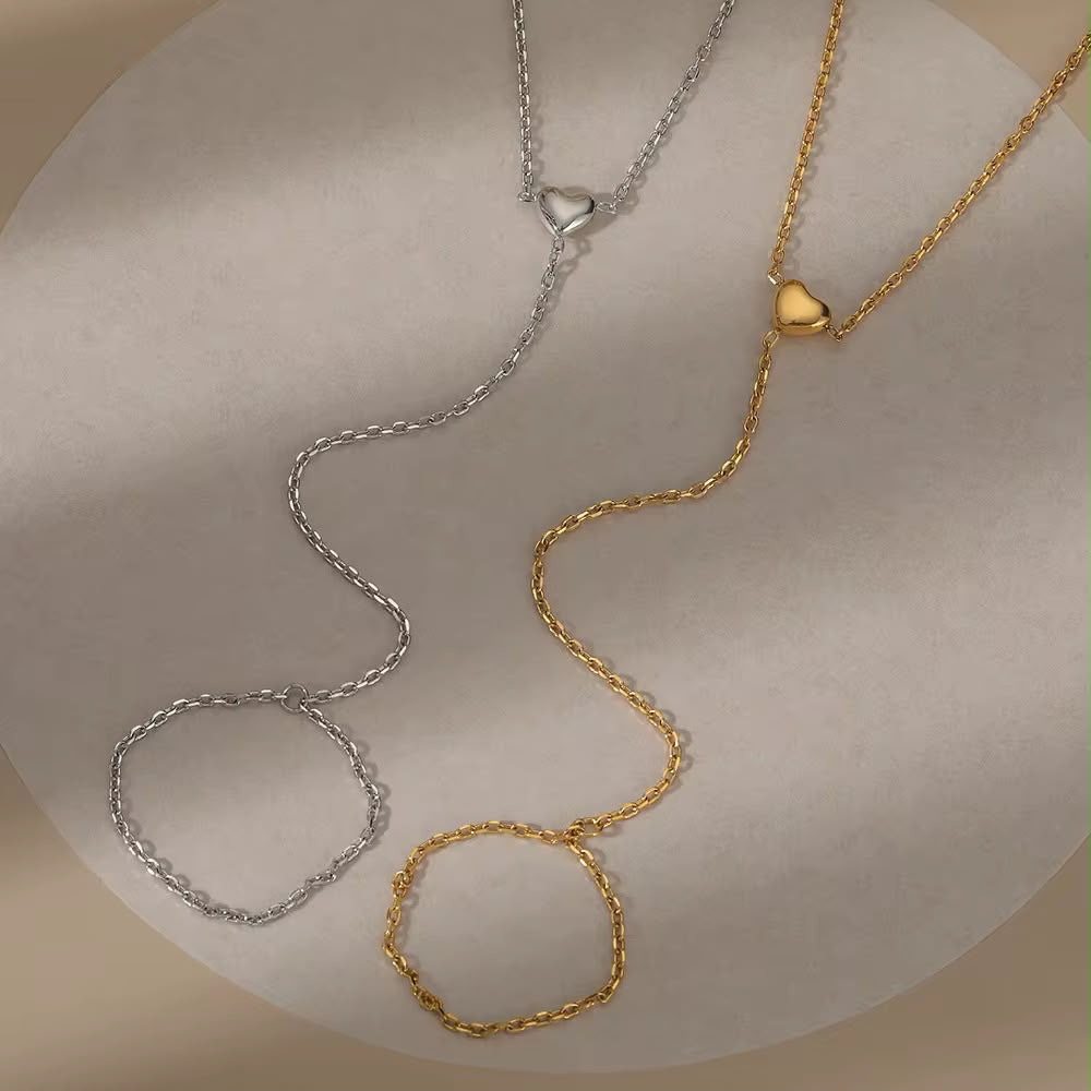 Petunia Heart Hand Chain
