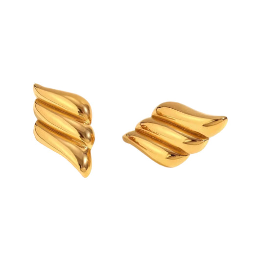 Eden Wings Statement Earrings -18K