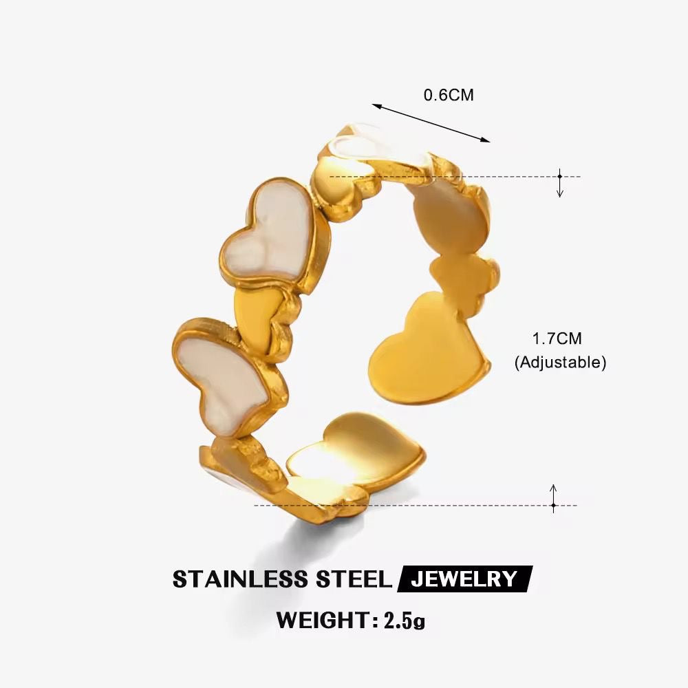 Heart Delight Ring -White