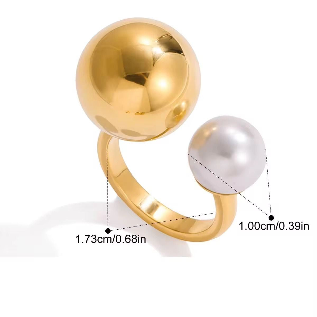 Pearl Party Ring -Adjustable