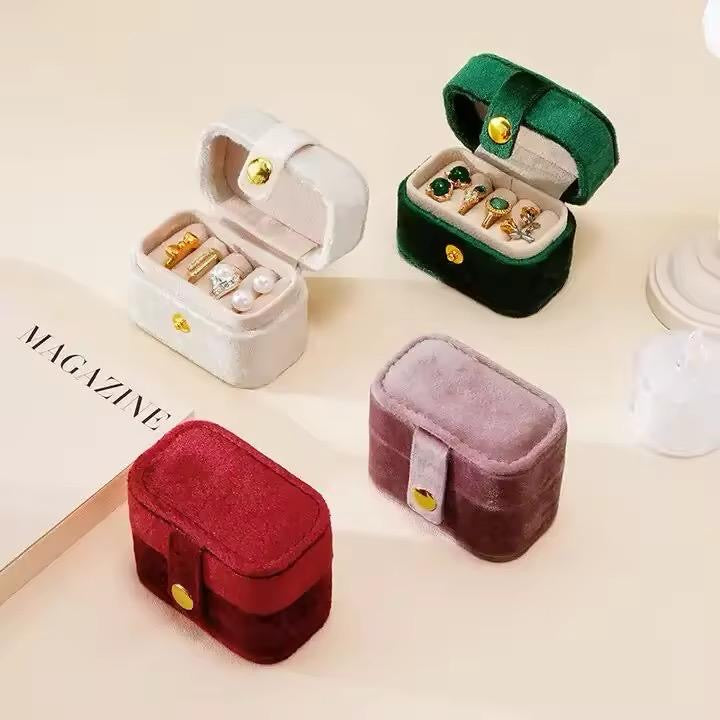 Maroon Suede Ring Box