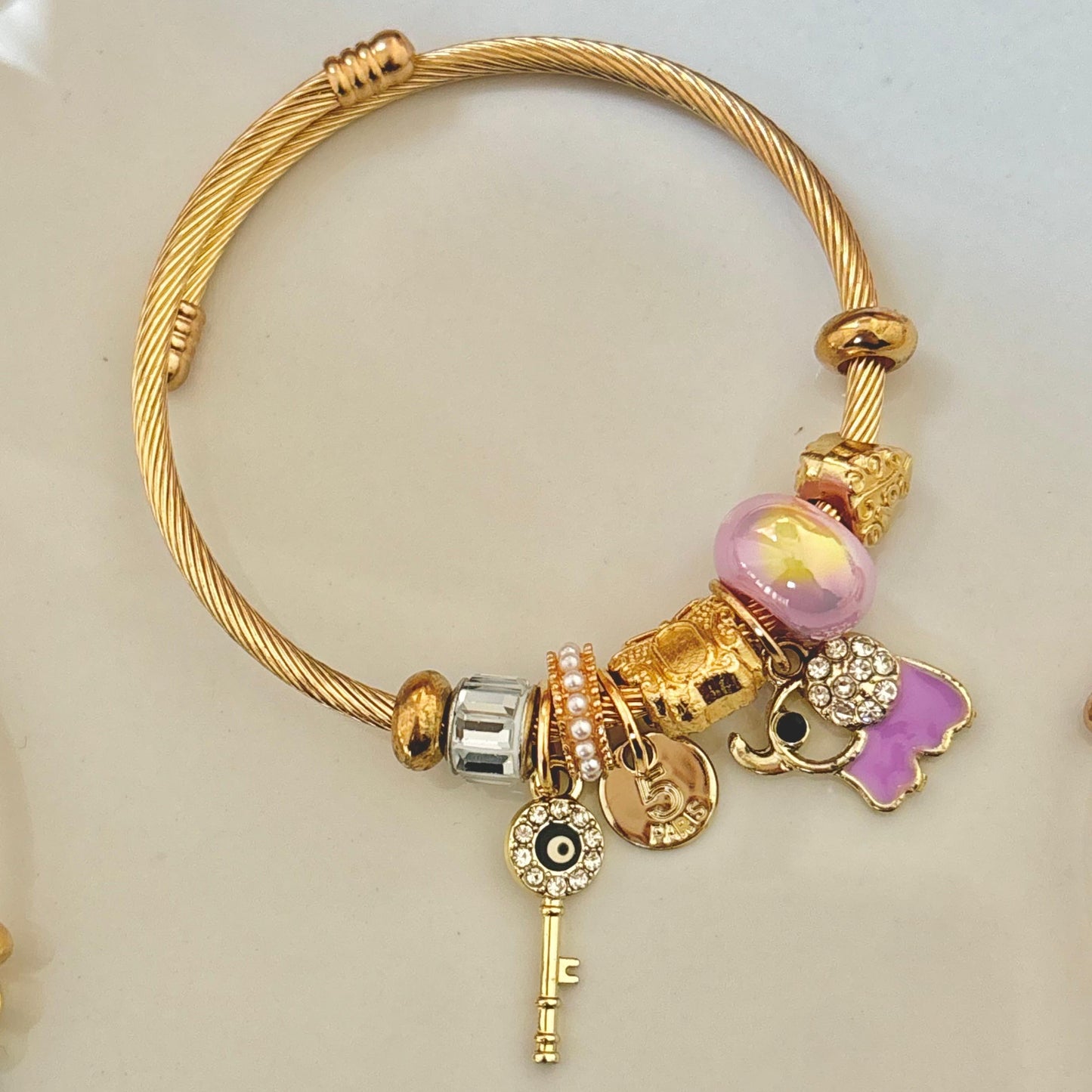 Pixie Multi Charm Bracelet -Lilac