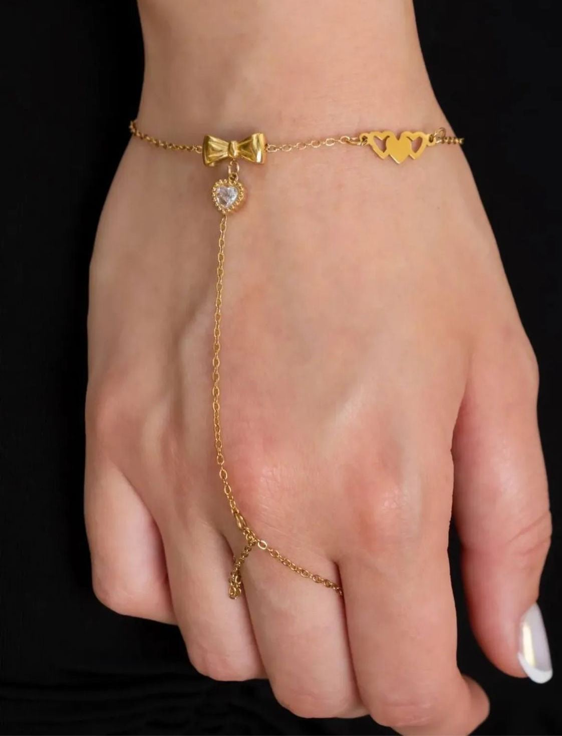 Dainty Bow Hand Chain