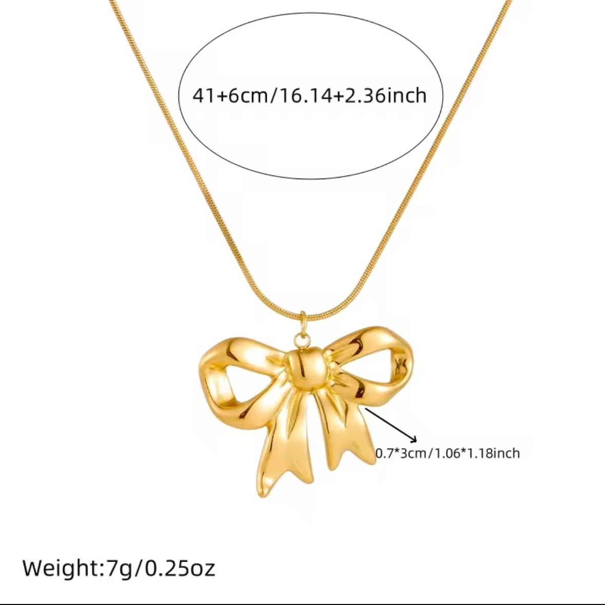 Queen Bow Necklace -18K