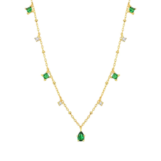 Emerald Timeless Cz Necklace