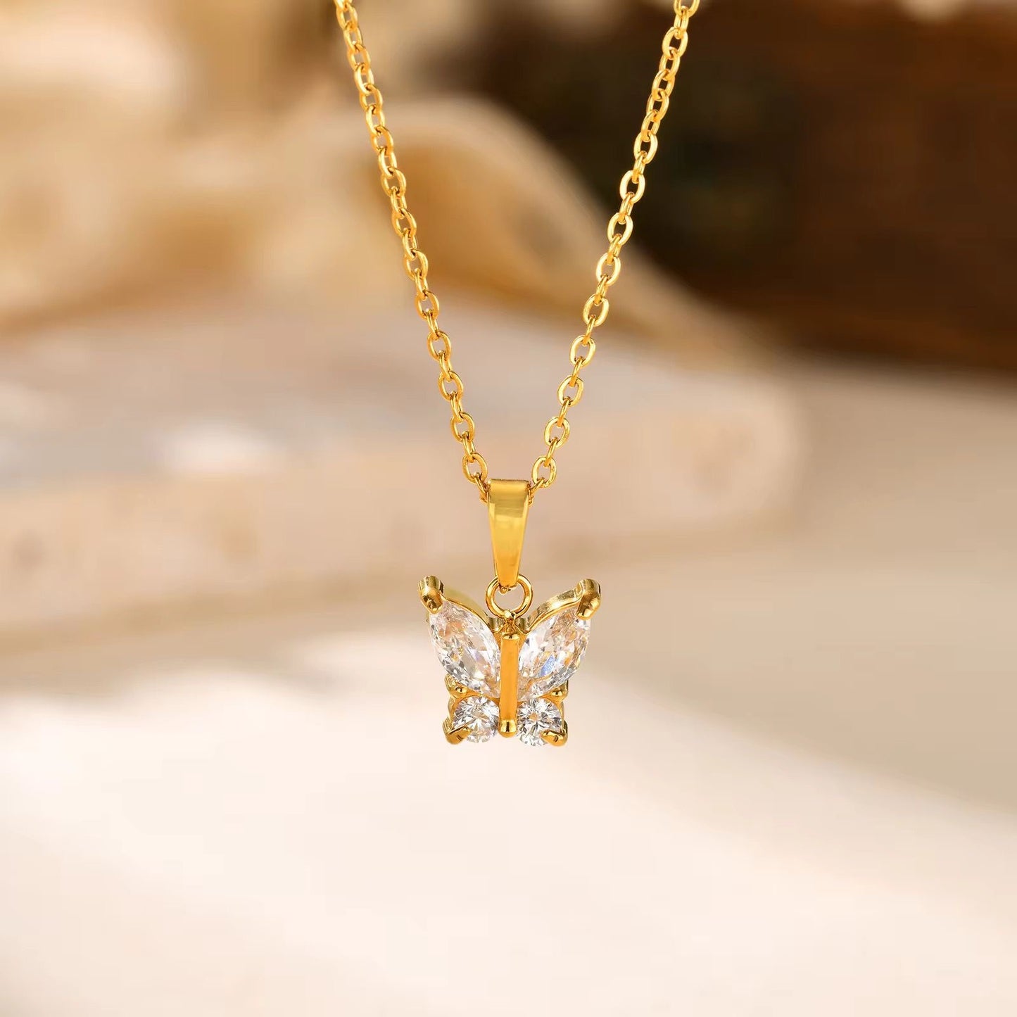 Glass Wings Necklace