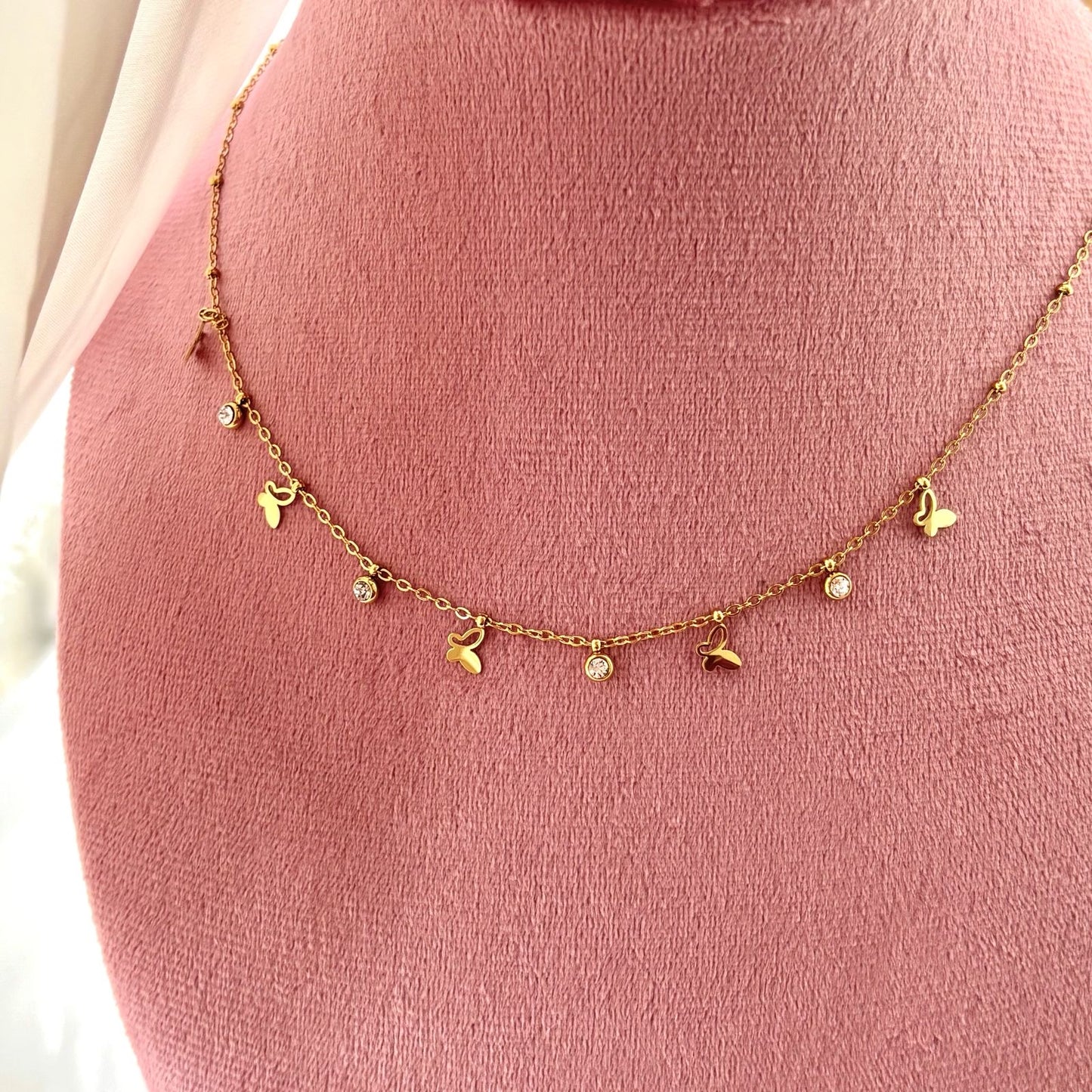 Fluttery Charm Necklace