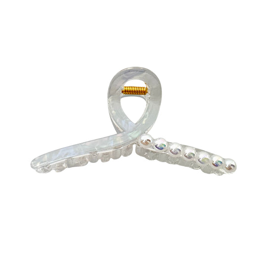Pearly Knot Claw Clip -Blue