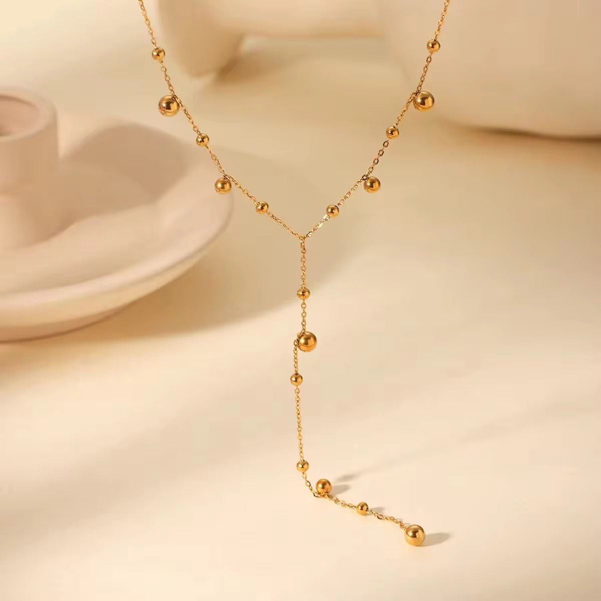 Bubbles Lariat Necklace