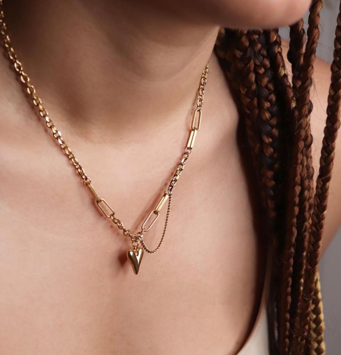 Juliette Heart Charm Necklace