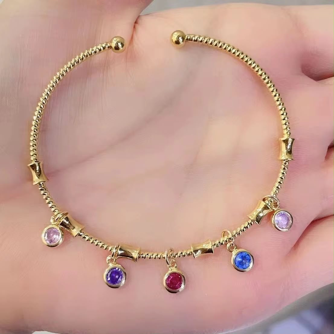 Petite Gem Charm Cuff