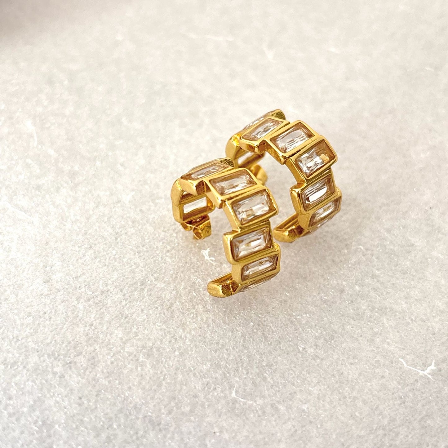 Anatasia Baguette Hoops