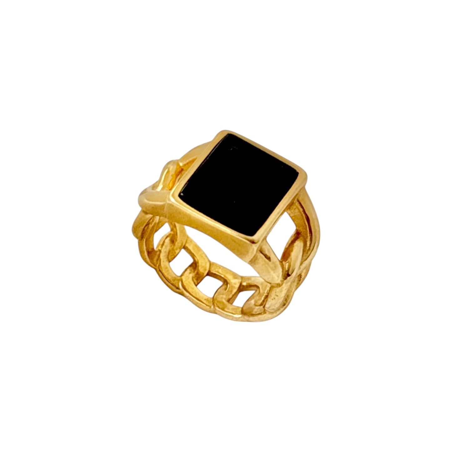 OG Noir Curb Ring -18K