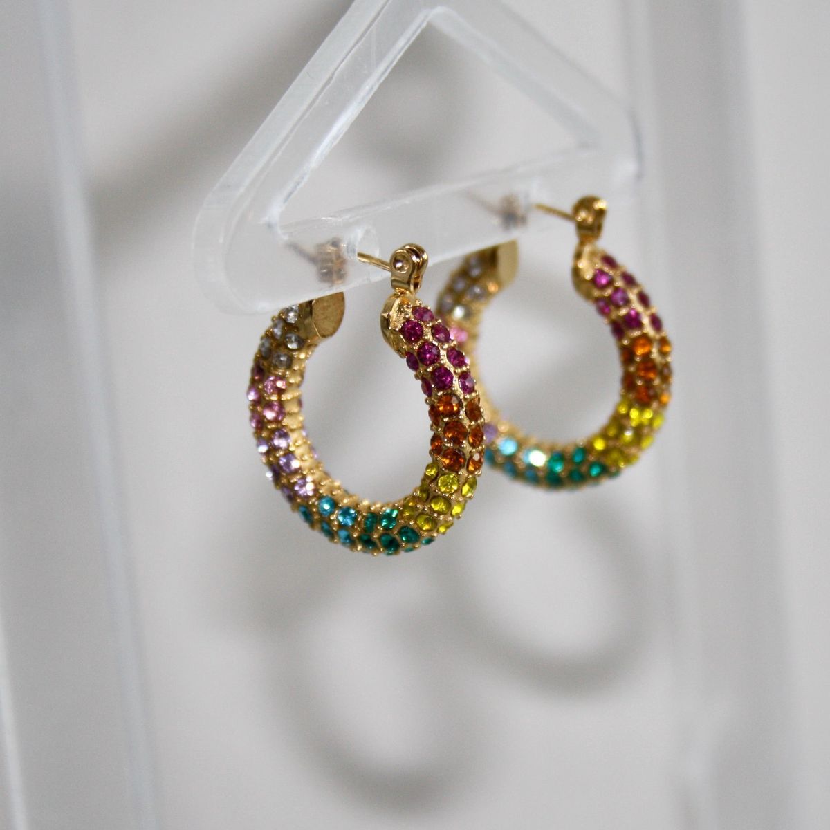 Dazzling Multi Zircon Hoops