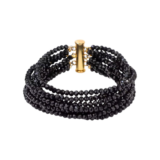 Black Beaded Bracelet