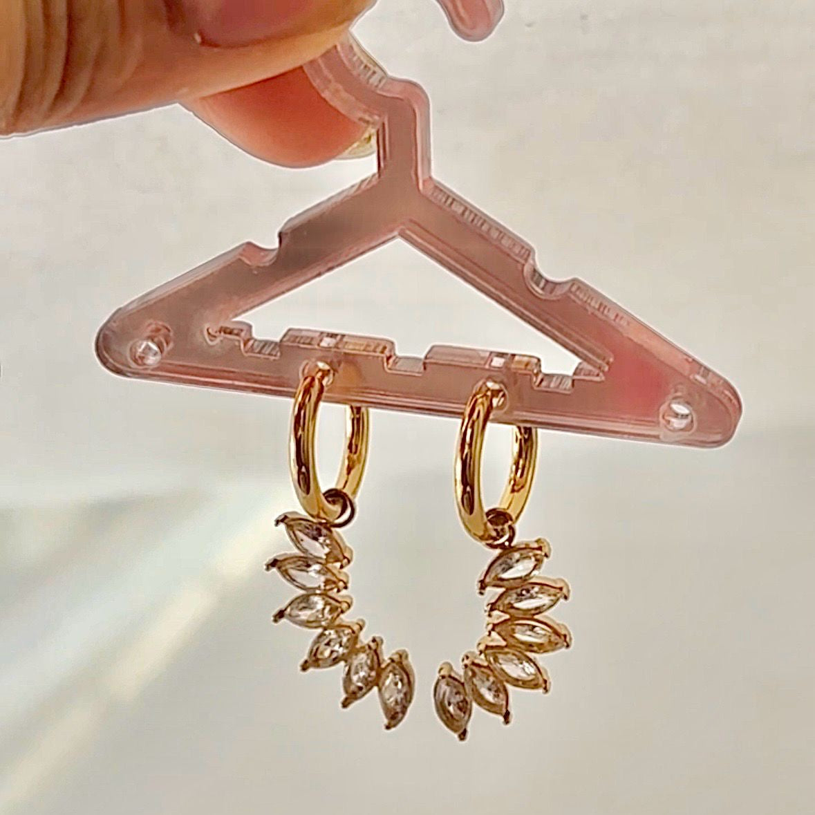 Dazzling Charm Hoops