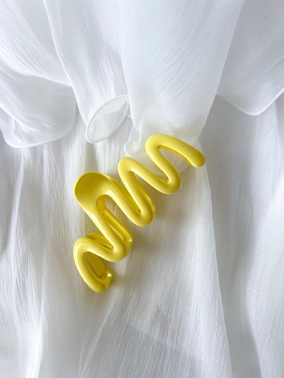 Wave Claw Clip -Yellow