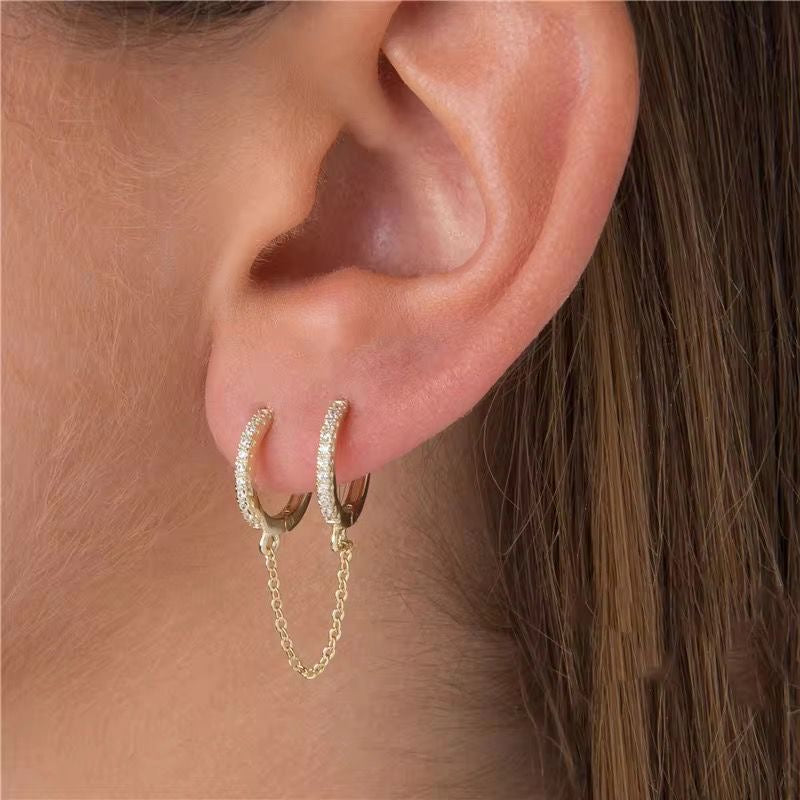 Bling Cz Stack Hoops
