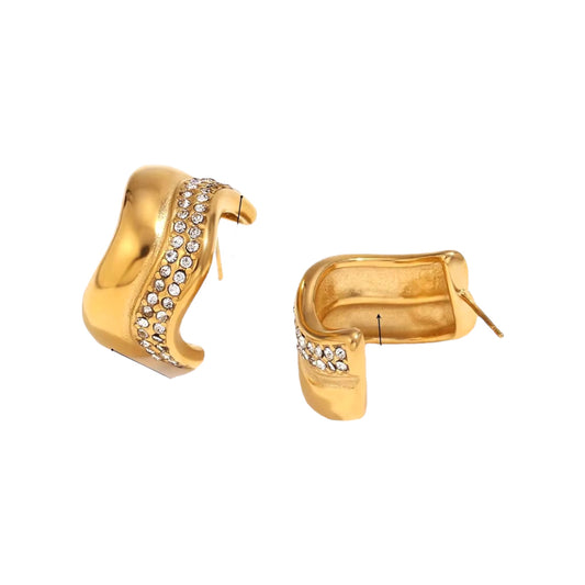 Voiletta Curly C Hoops