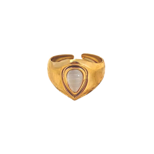 Silk Opal Signet Ring