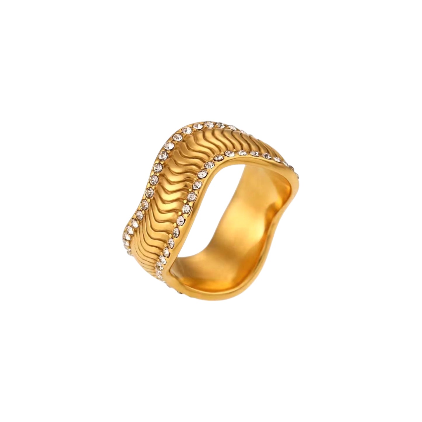 Lexux Diamond Wave Ring