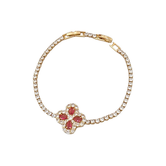 Dynasty Pink Cz Tennis Bracelet