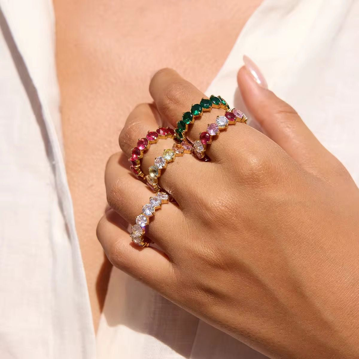 Crownlight Eternity Ring -Pink