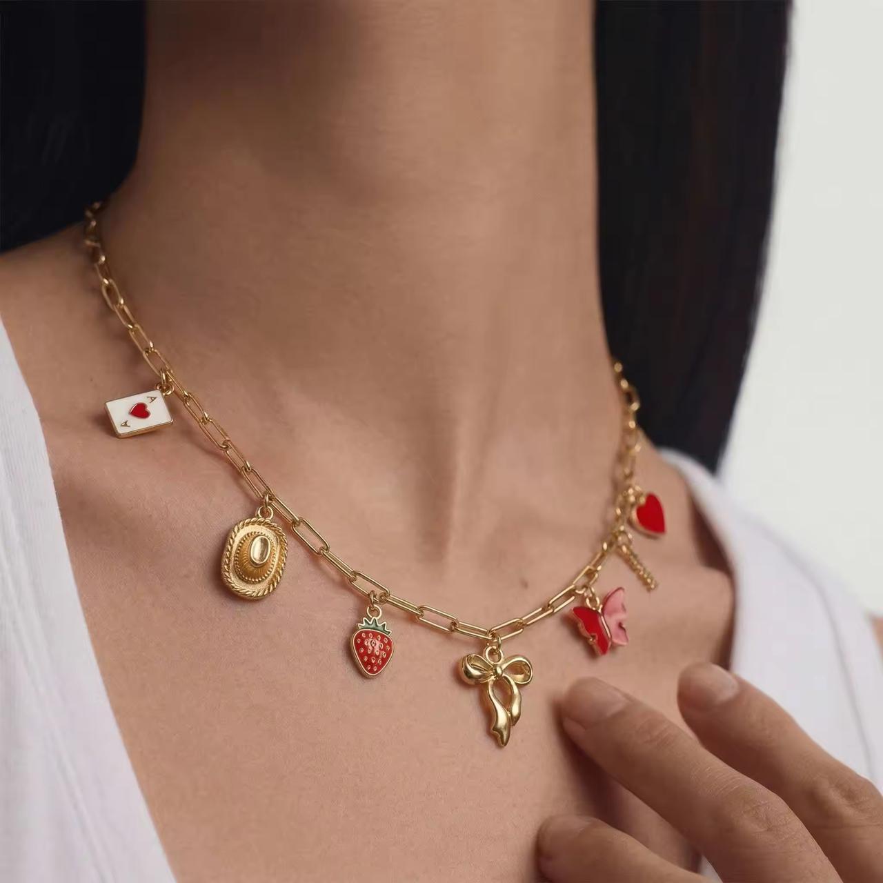 Coquette Rosie Charm Necklace
