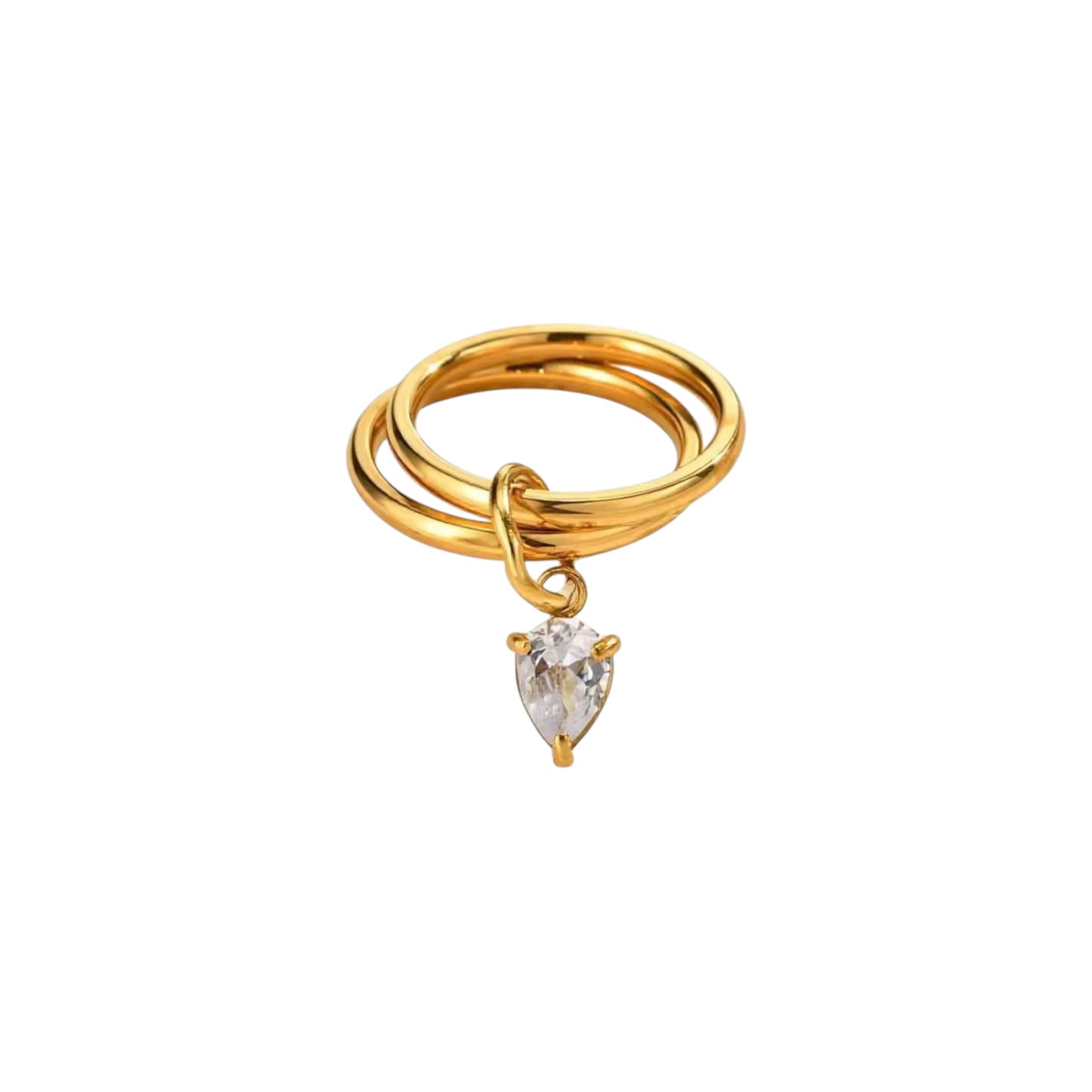 Aria Stacked Charm Ring