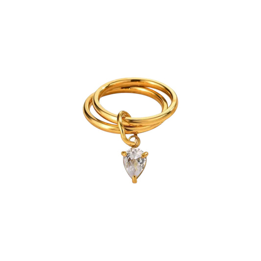 Aria Stacked Charm Ring