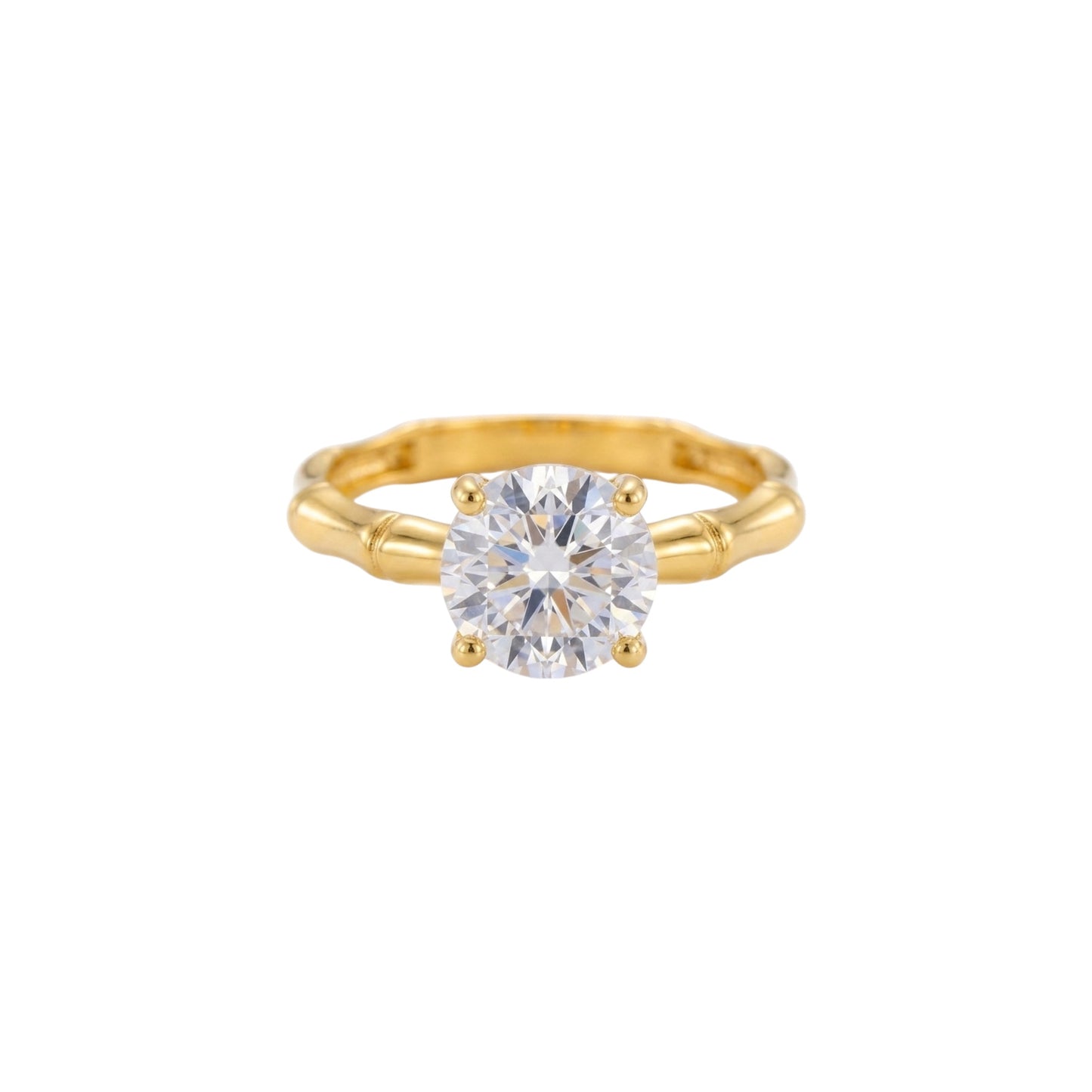 Bamboo Solitaire Ring