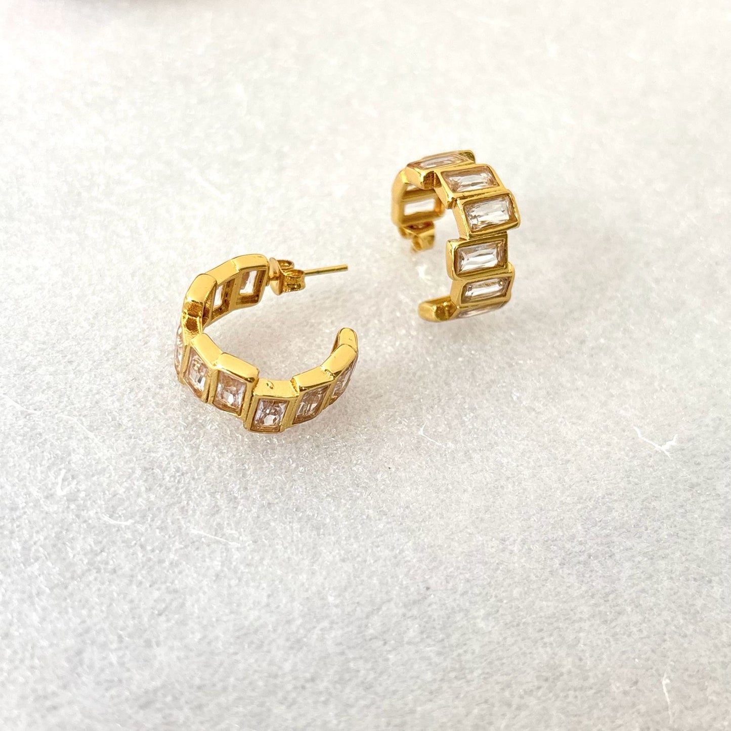 Anatasia Baguette Hoops