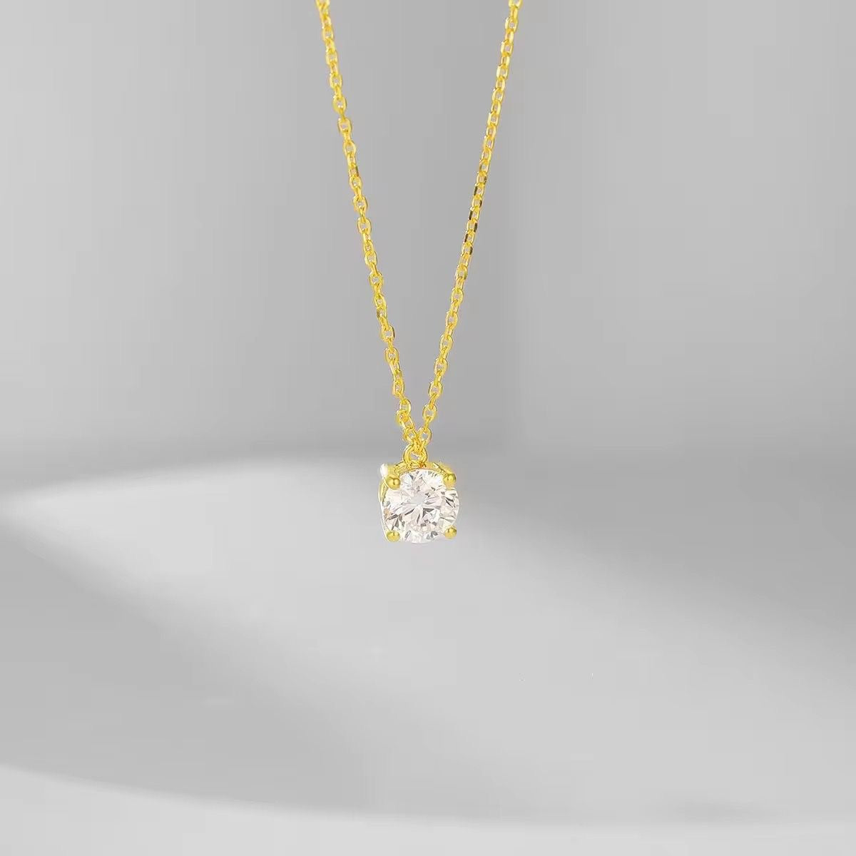 Sparkly Solitaire Necklace