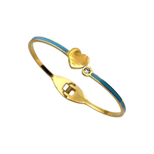 T-Blue Heart Dainty Bracelet