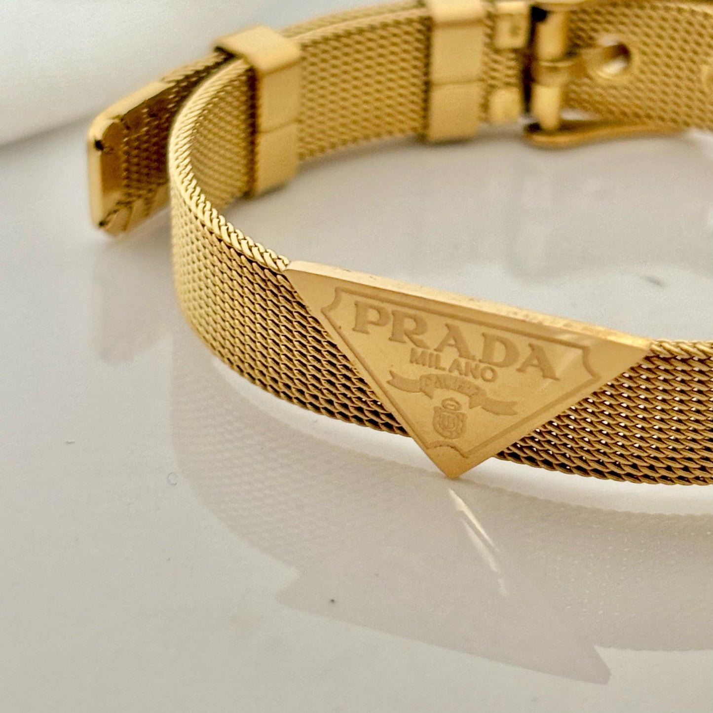 Luxe P-Thick Mesh Belt Bracelet -18K