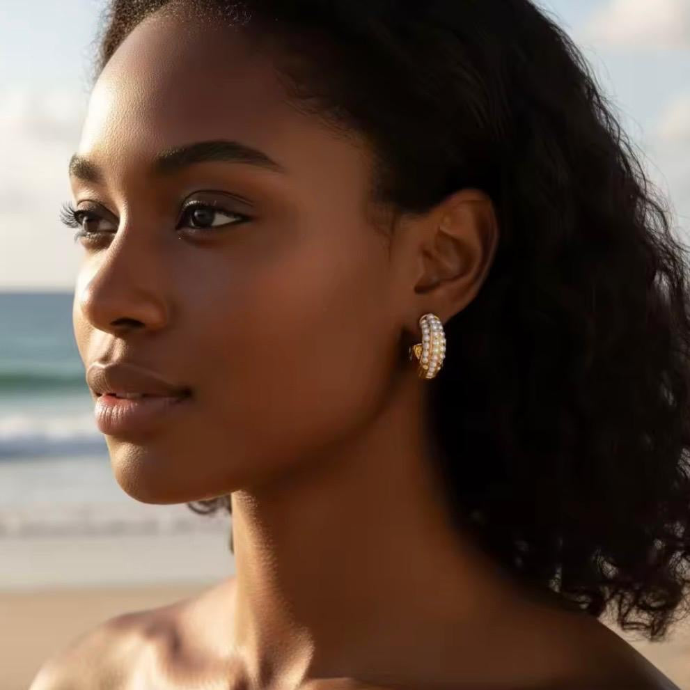 Belgravia Pearl Dainty Hoops