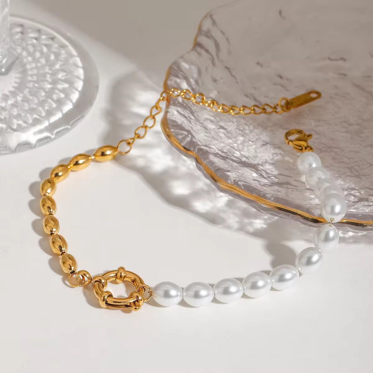 Perle X Gold Beaded Bracelet