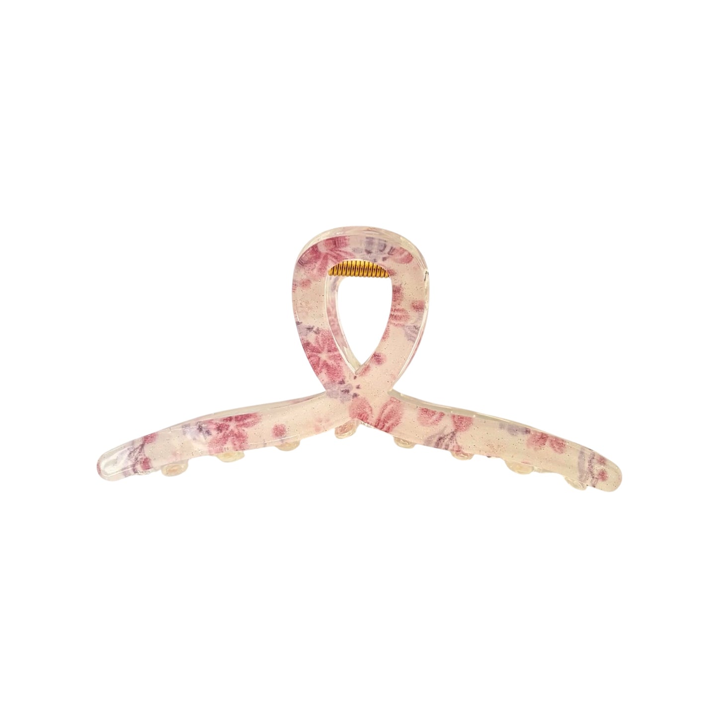 Floral Banana Claw Clips -Pink