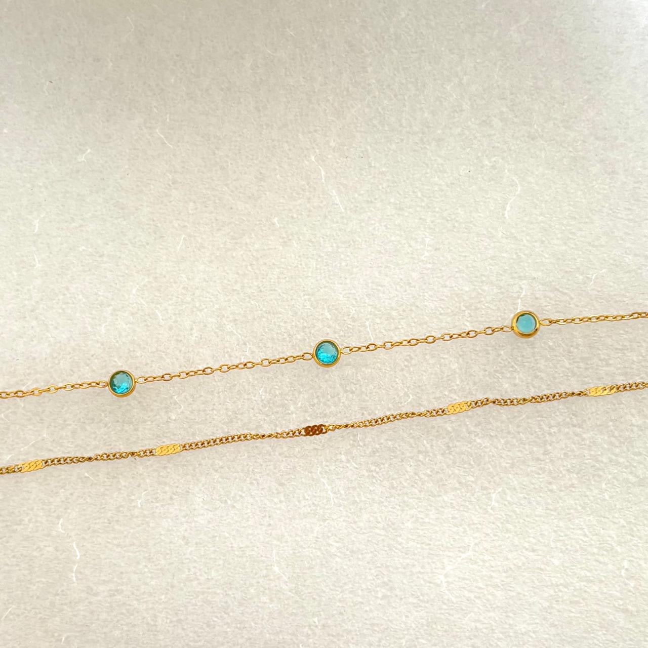 Sapphire Dots Layered Bracelet