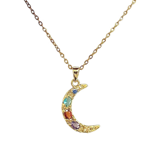 Magical Luna Necklace -Multi Zircons